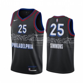 Camiseta Hombre NBA Philadelphia 76ers Ben Simmons 25 2020-21 City Edition Swingman